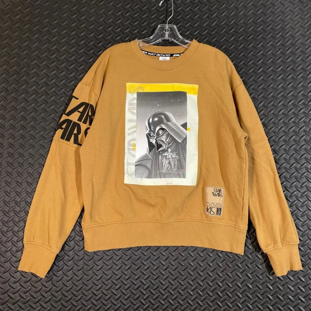 Disney Parks Star Wars Galaxy's Edge Darth Vader Sweatshirt Tan/Brown Men Medium